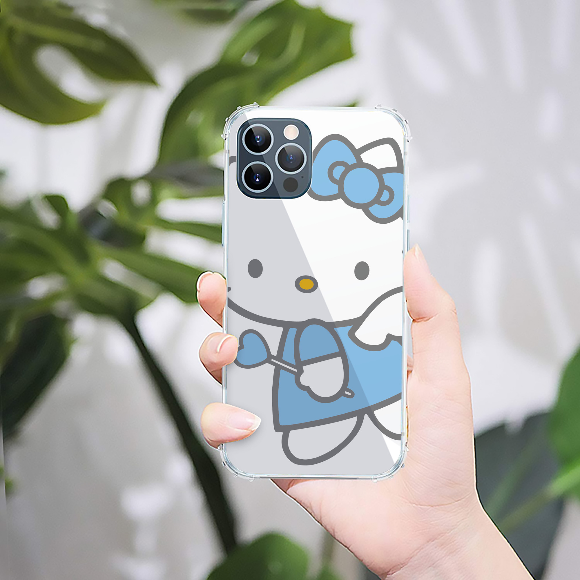 （画像用） Hello Kitty ハローキティ 【iPhone 12シリーズ対応】透明スマホケース（クリアソフトケース）